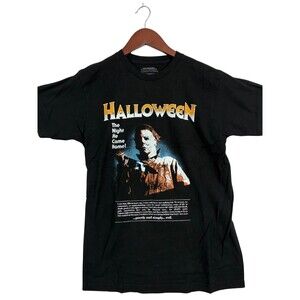 Vintage 2002 Halloween Michael Myers Movie T Shirt Black Medium Horror Y2K